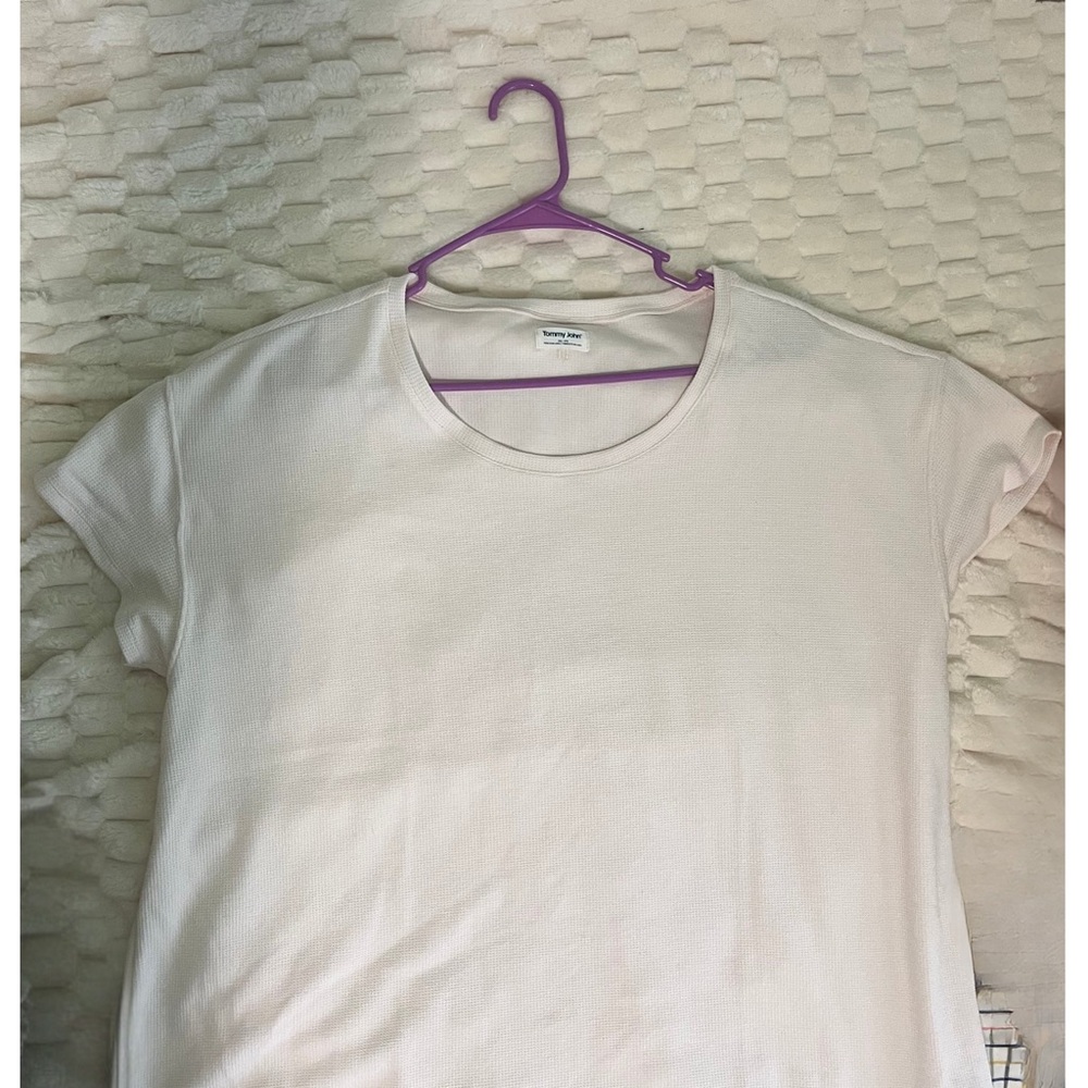 Tommy John Women's Waffle Casual Top Ivory/Cream